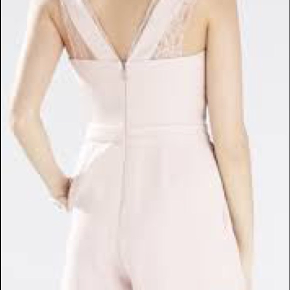 LPink Linn Crossover Asymmetrical Lace BCBG Romper - Picture 2 of 2
